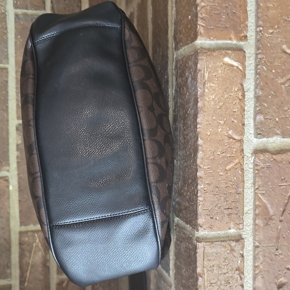 Coach Harley Hobo Bag In Signature Canvas Brown Black - Picture 8 of 11